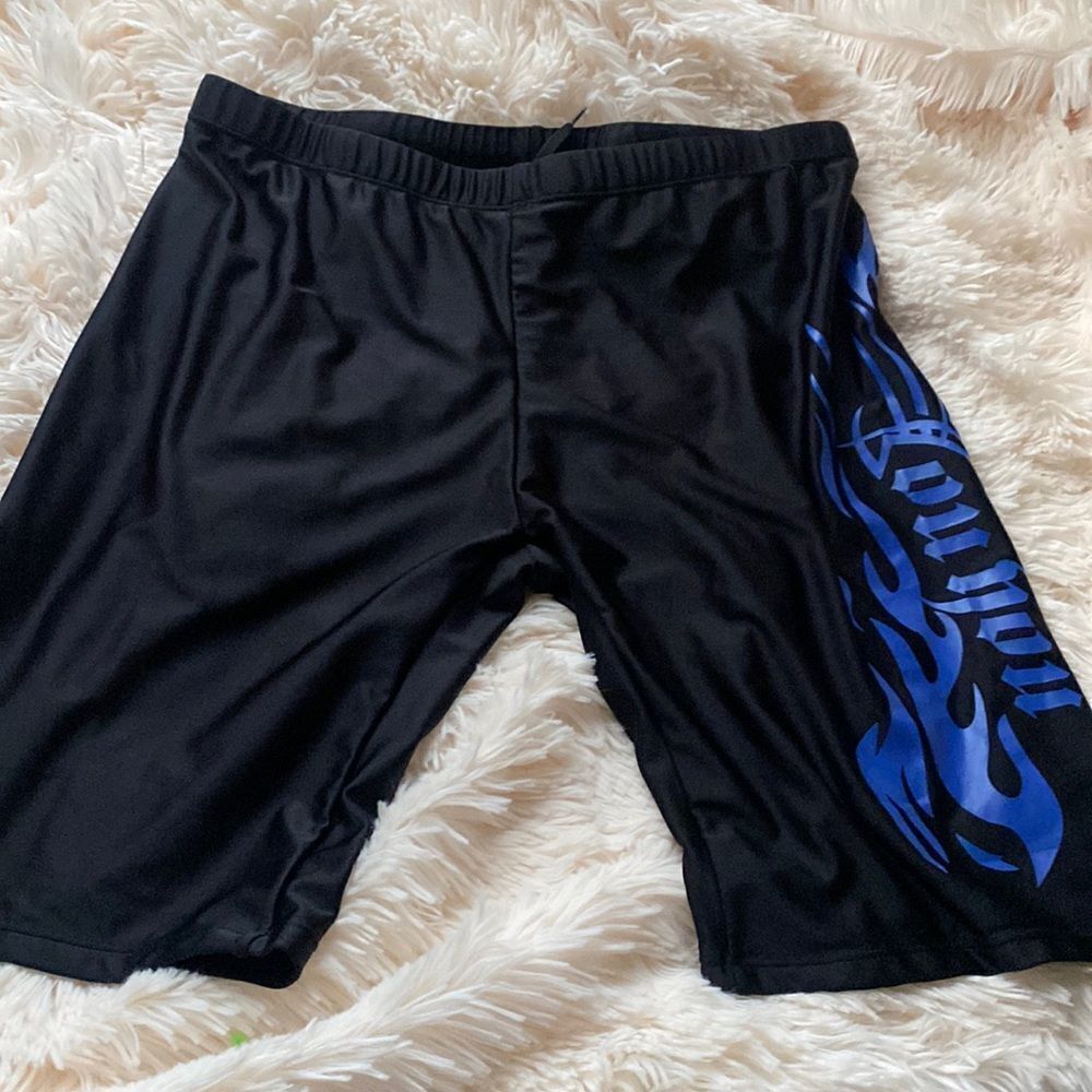 Boys XL Long Black Tight Swim Trunks 3XL